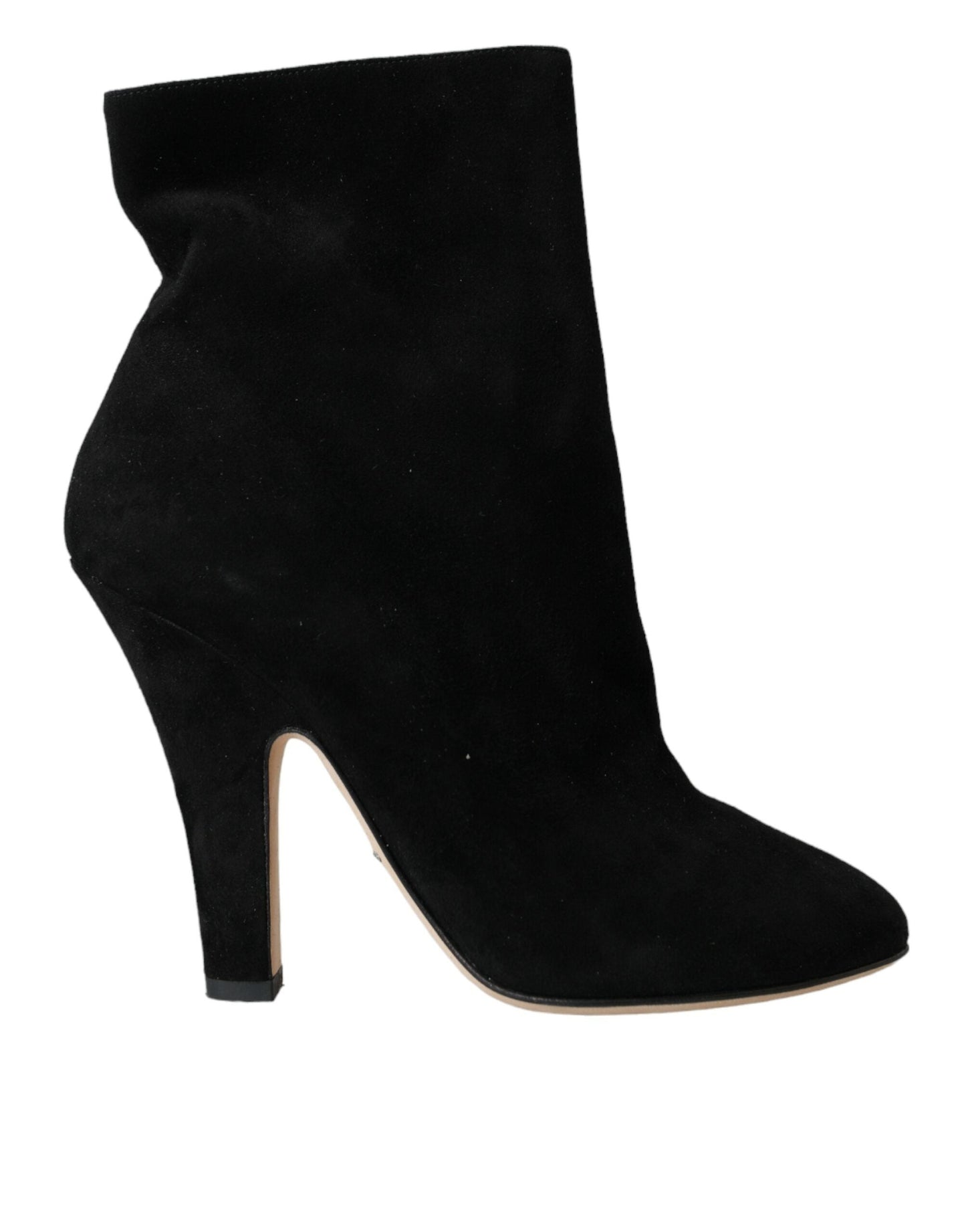 Dolce & Gabbana Black Suede Leather Ankle Heels Boots Shoes | Fashionsarah.com