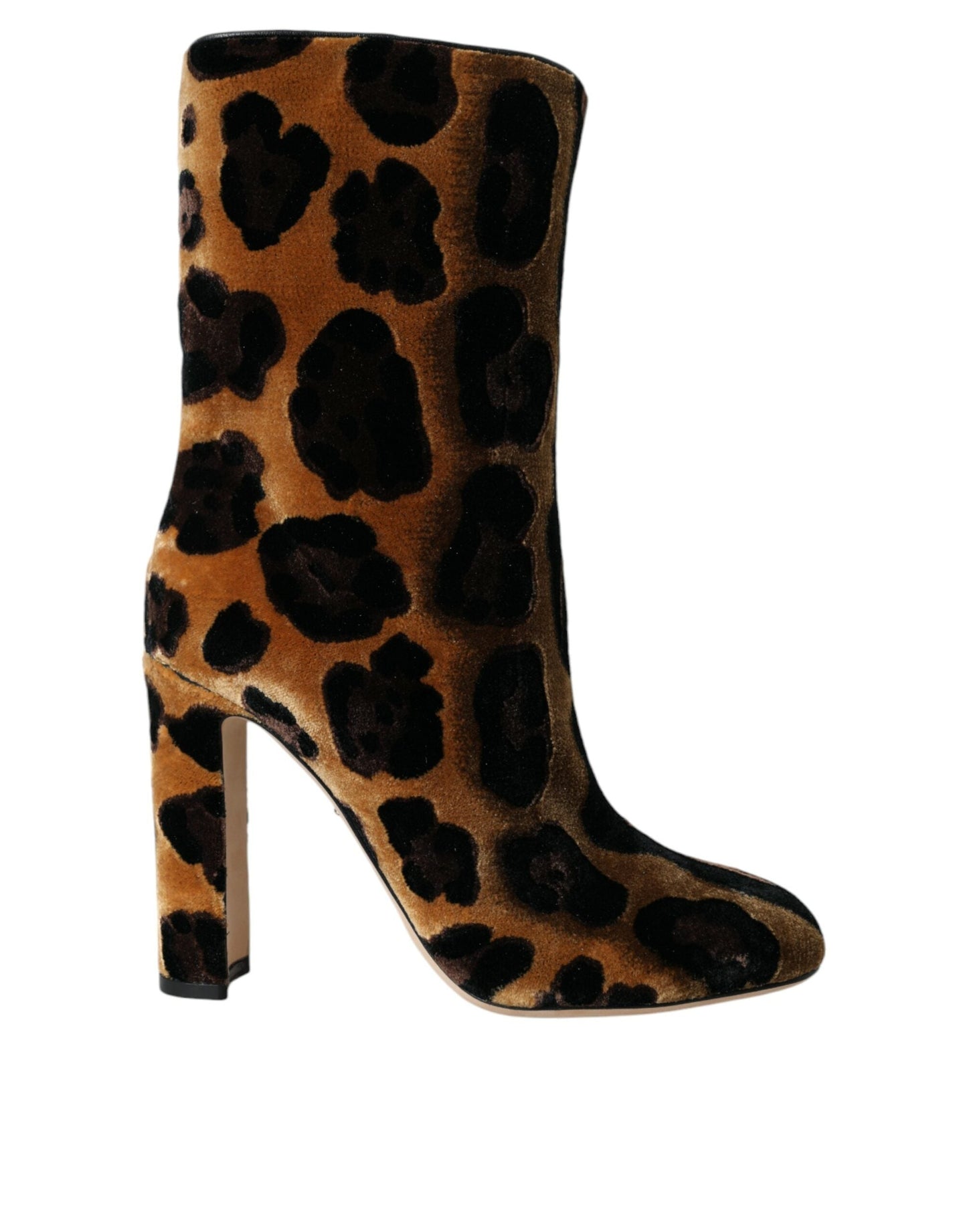 Dolce & Gabbana Brown Leather Mid Calf Boots Shoes | Fashionsarah.com