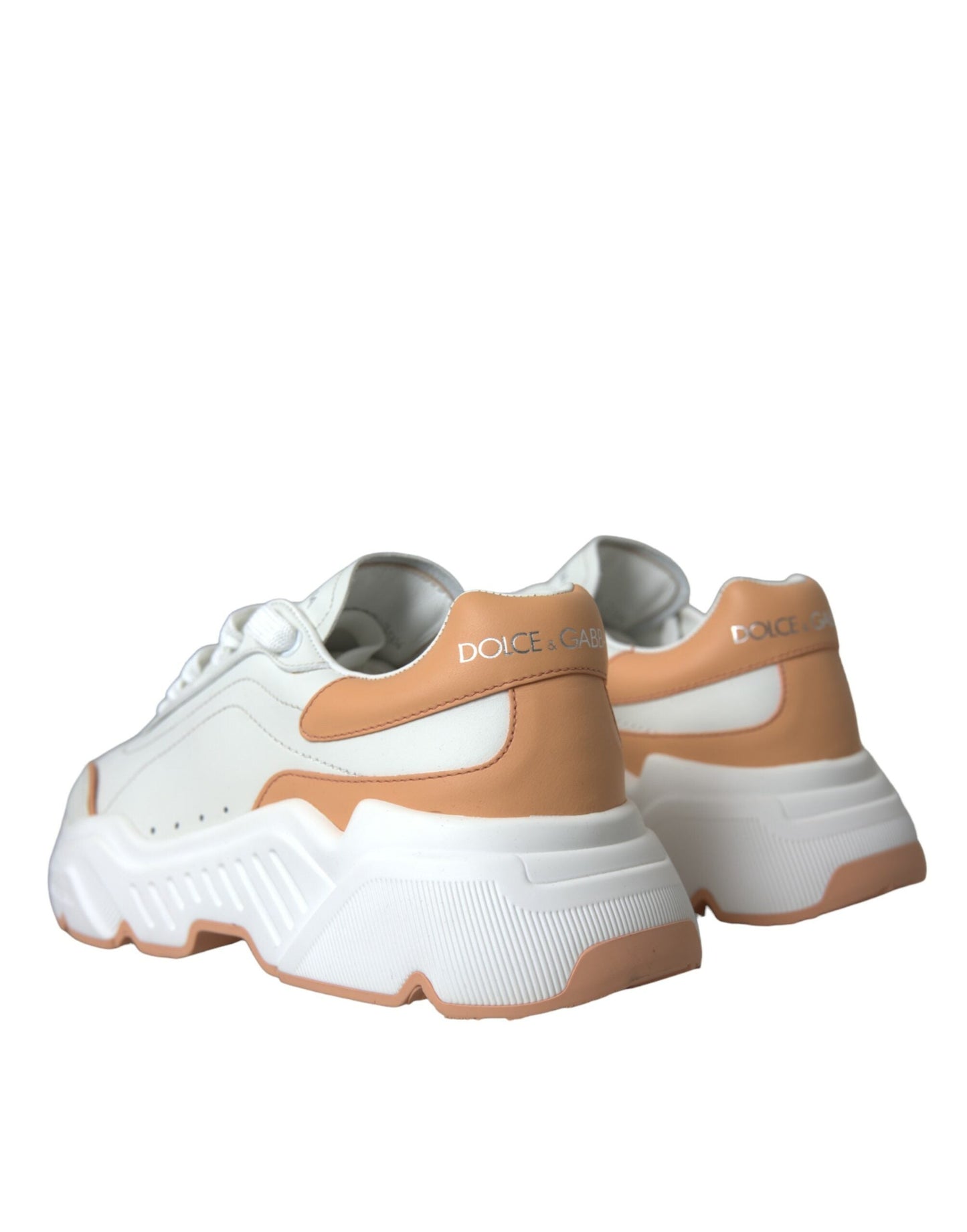 Dolce & Gabbana White Peach DAYMASTER Women Sneakers | Fashionsarah.com