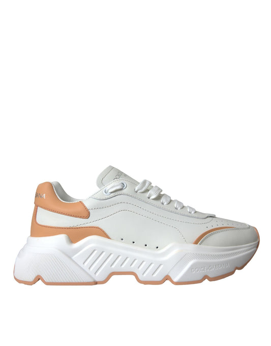 Dolce & Gabbana White Peach DAYMASTER Women Sneakers | Fashionsarah.com