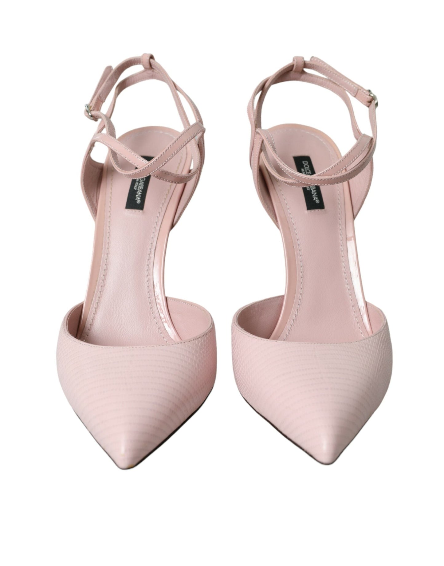 Dolce & Gabbana Pink Leather Ankle Strap Heels Pumps Shoes | Fashionsarah.com