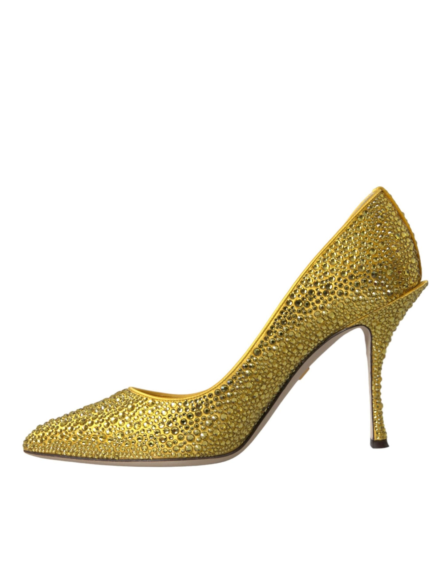 Dolce & Gabbana Yellow Strass Crystal Heels Pumps Shoes | Fashionsarah.com