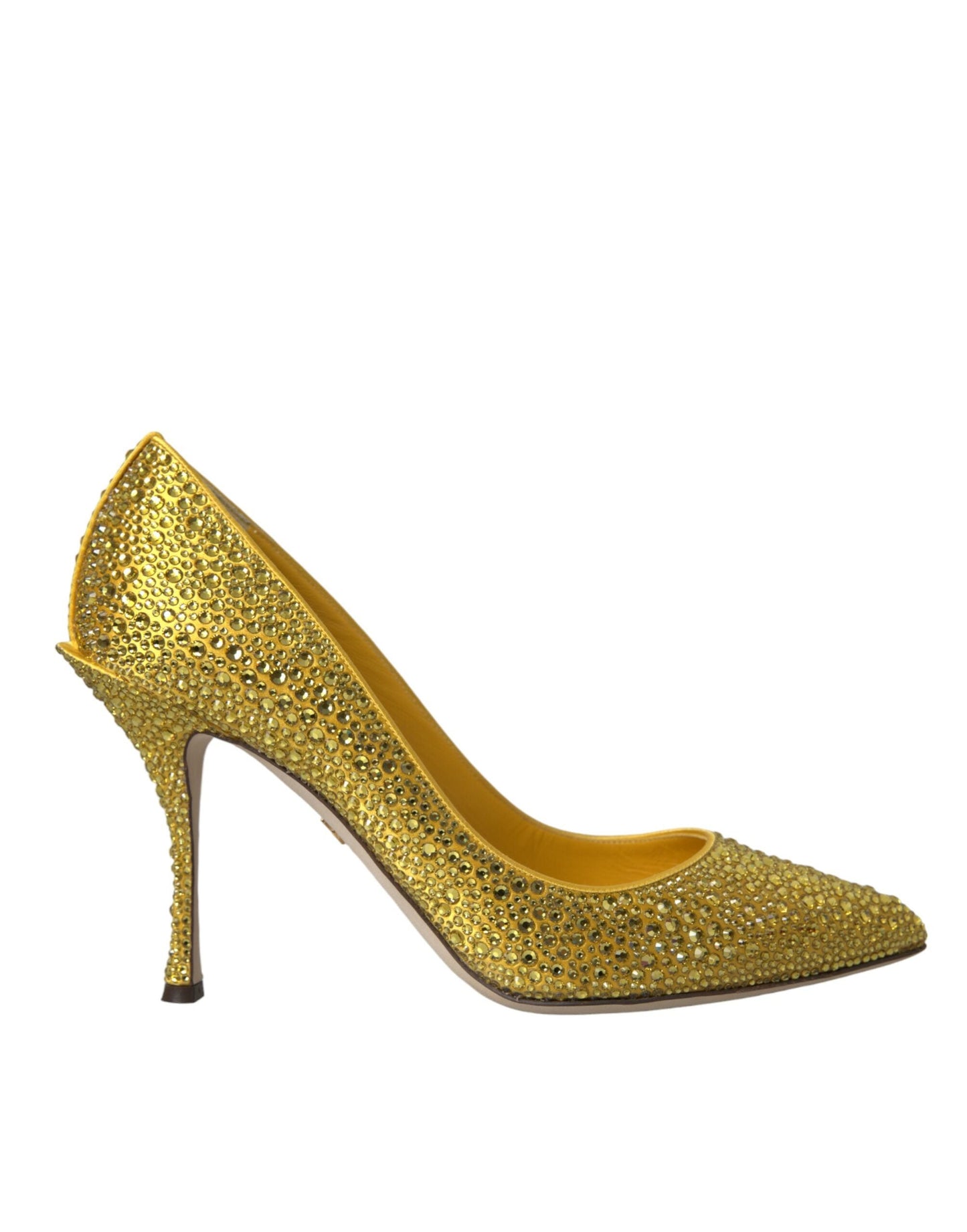 Dolce & Gabbana Yellow Strass Crystal Heels Pumps Shoes | Fashionsarah.com