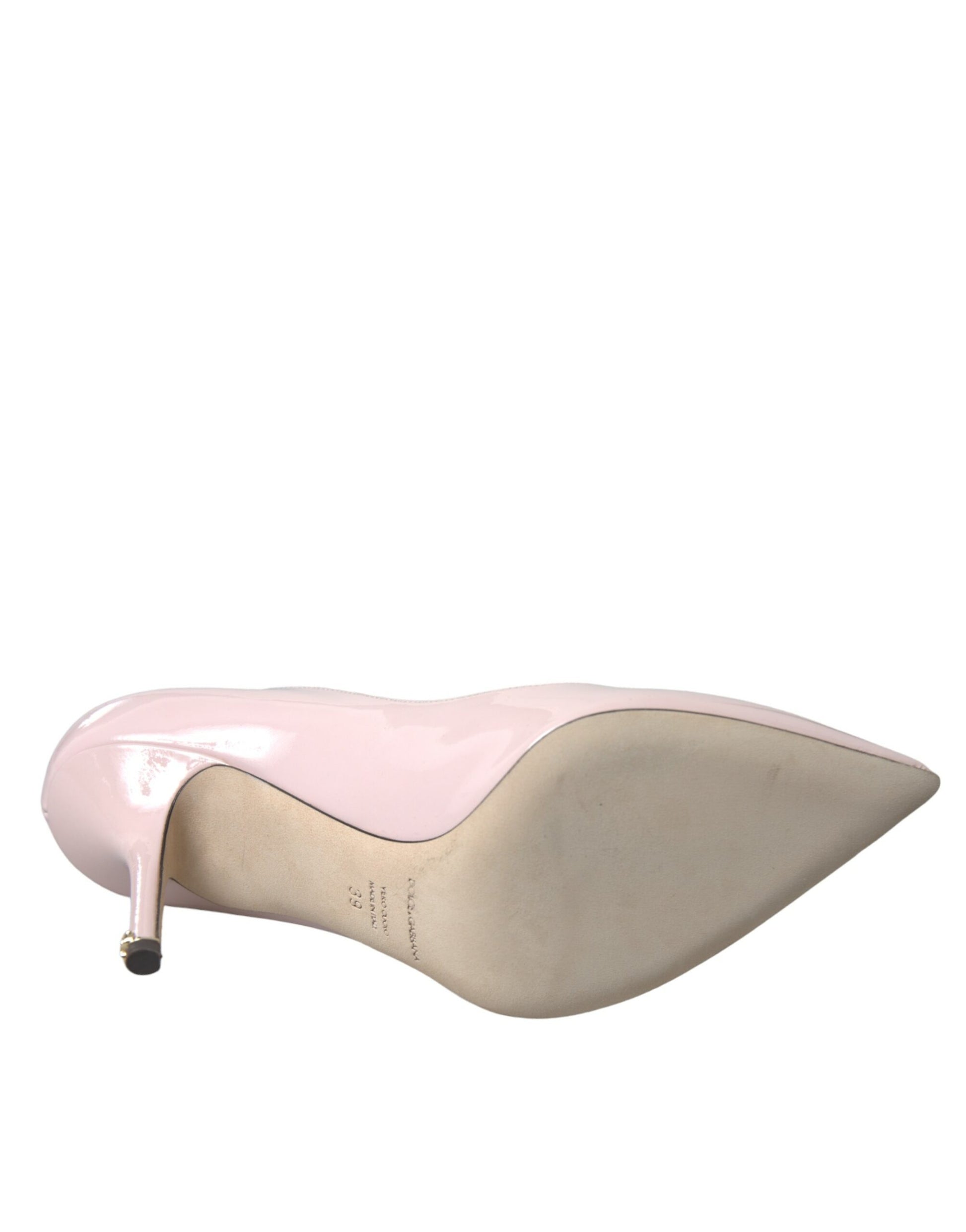 Dolce & Gabbana Light Pink Leather Bellucci Heels Pumps Shoes | Fashionsarah.com