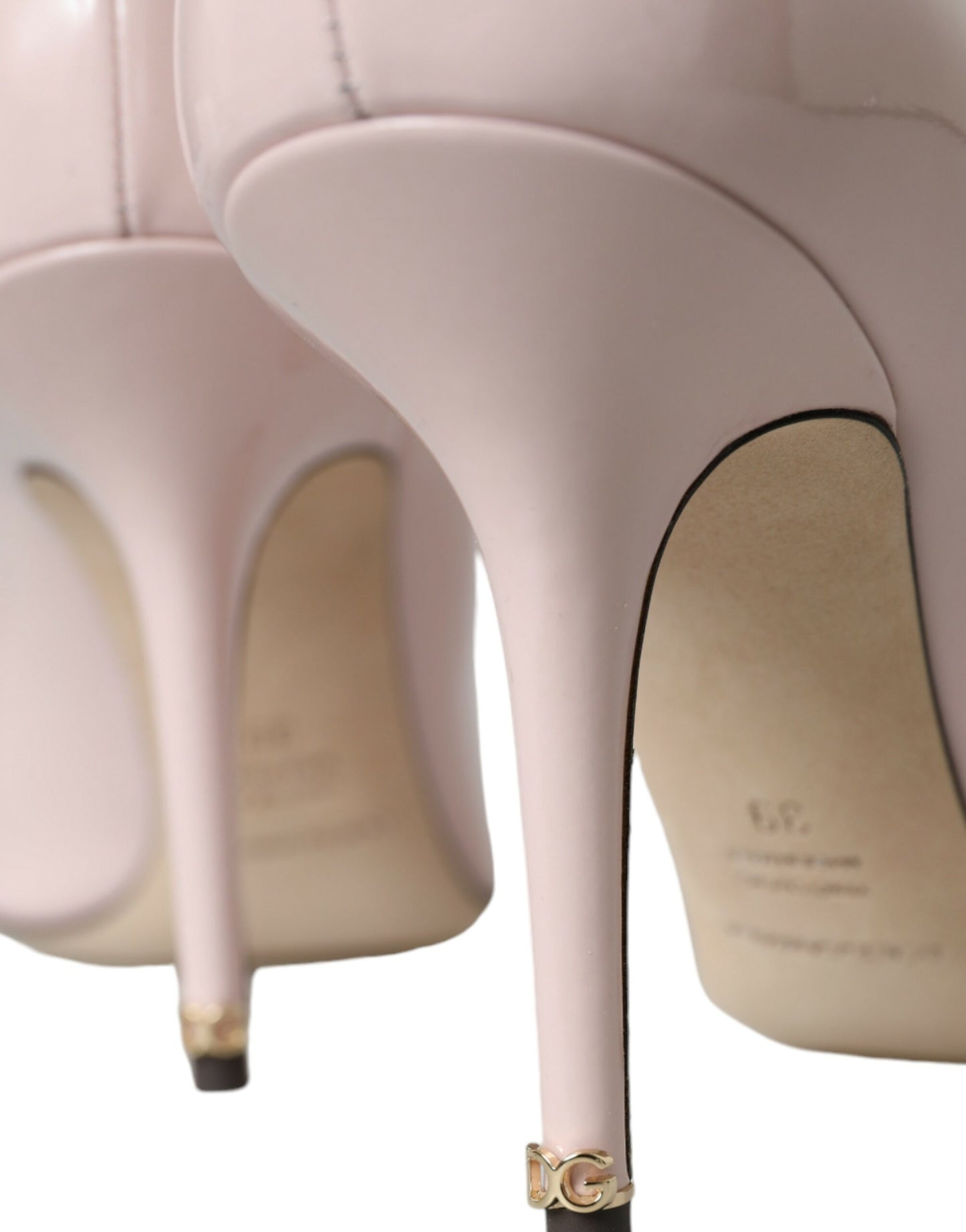 Dolce & Gabbana Light Pink Leather Bellucci Heels Pumps Shoes | Fashionsarah.com