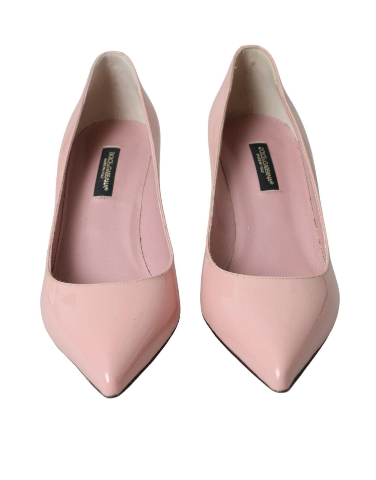 Dolce & Gabbana Light Pink Patent Leather Heels Pumps Shoes | Fashionsarah.com