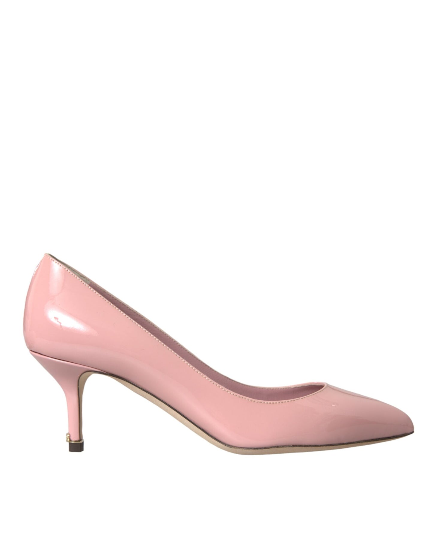 Dolce & Gabbana Light Pink Patent Leather Heels Pumps Shoes | Fashionsarah.com