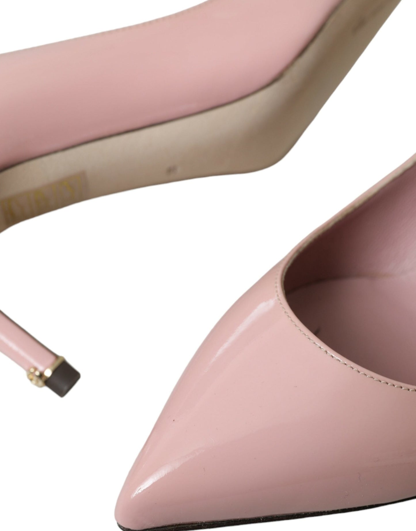 Dolce & Gabbana Light Pink Patent Leather Heels Pumps Shoes | Fashionsarah.com