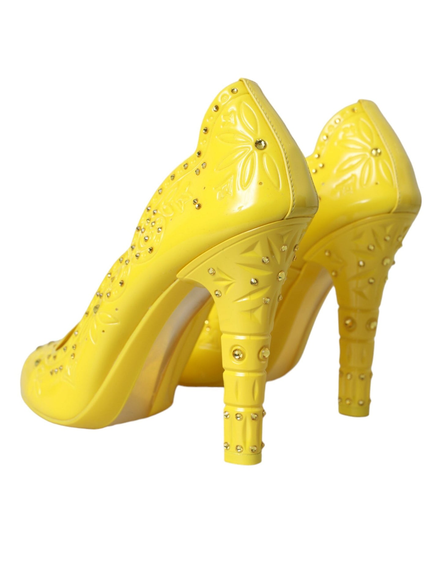 Dolce & Gabbana Yellow Crystal CINDERELLA Heels Pumps Shoes | Fashionsarah.com