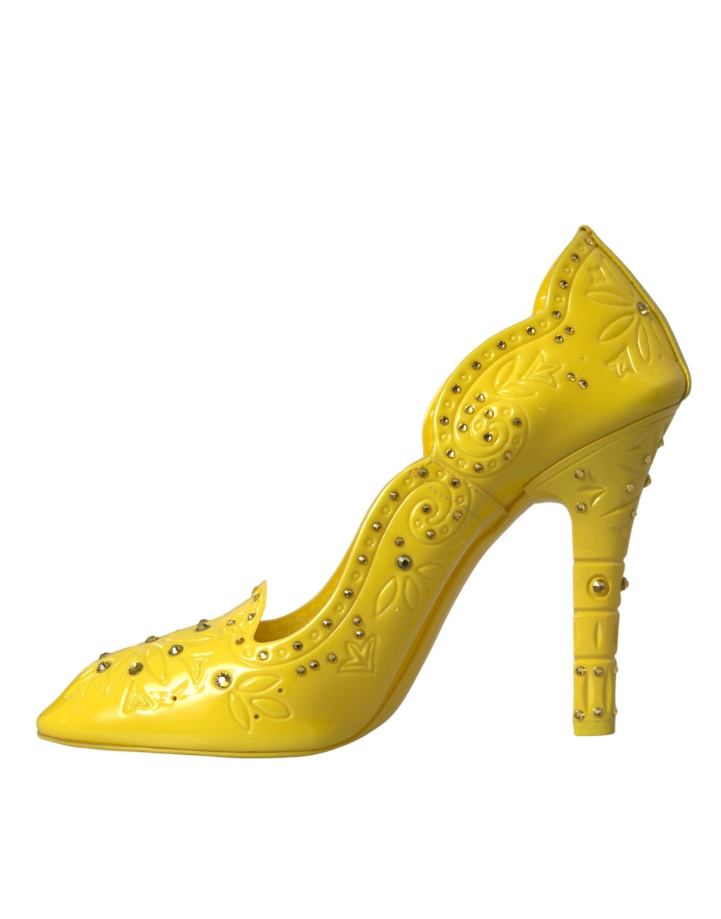 Dolce & Gabbana Yellow Crystal CINDERELLA Heels Pumps Shoes | Fashionsarah.com