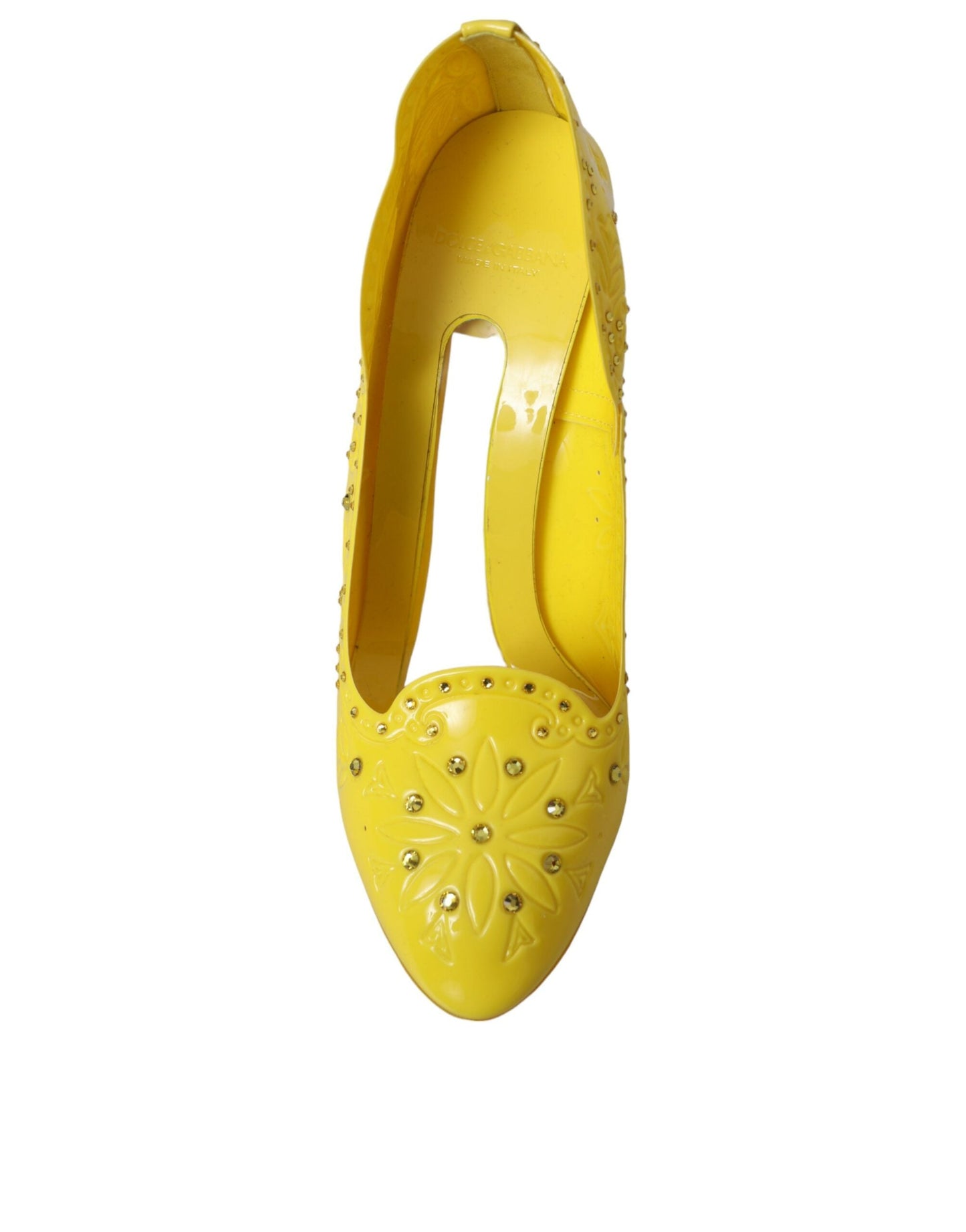 Dolce & Gabbana Yellow Crystal CINDERELLA Heels Pumps Shoes | Fashionsarah.com