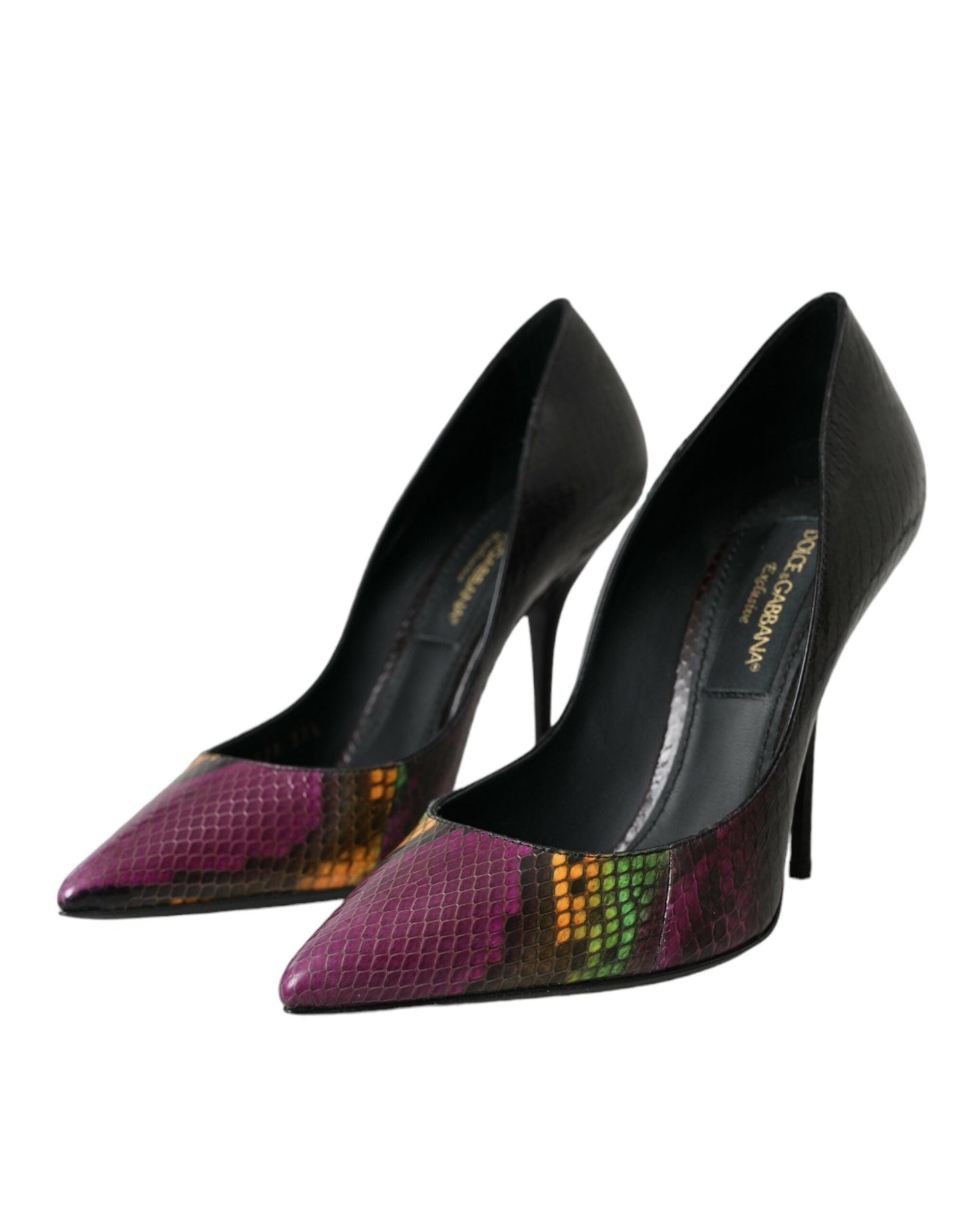 Dolce & Gabbana Multicolor Exotic Leather Heels Pumps Shoes | Fashionsarah.com