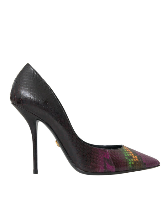 Dolce & Gabbana Multicolor Exotic Leather Heels Pumps Shoes | Fashionsarah.com