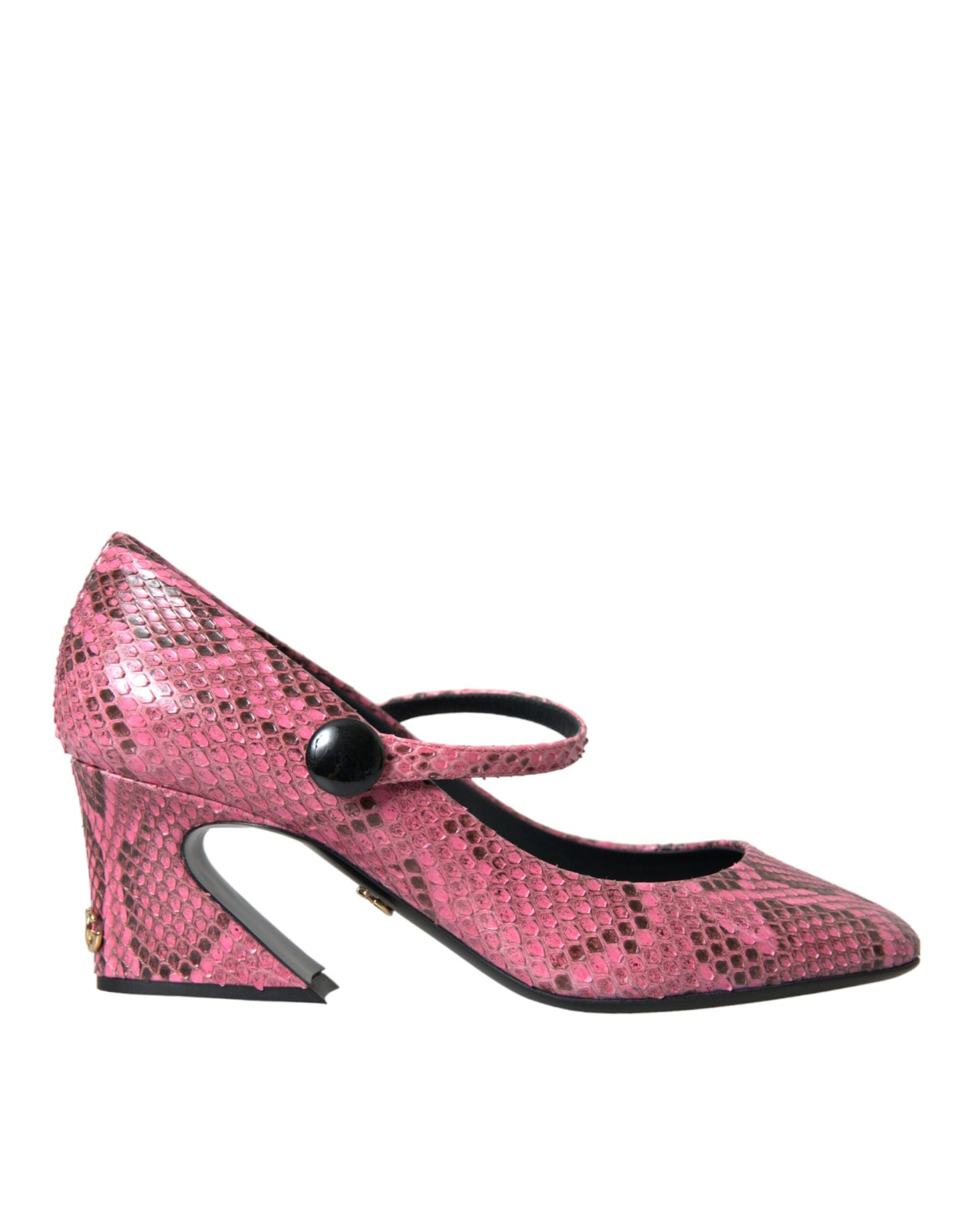 Dolce & Gabbana Pink Python Leather Mary Jane Heels Shoes | Fashionsarah.com