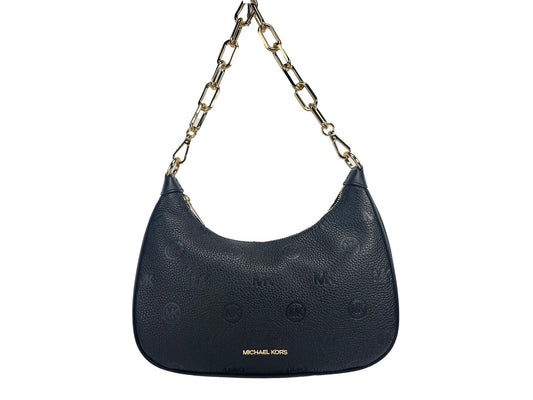 Michael Kors Cora Large Black Pouchette Chain Shoulder Crossbody Bag | Fashionsarah.com