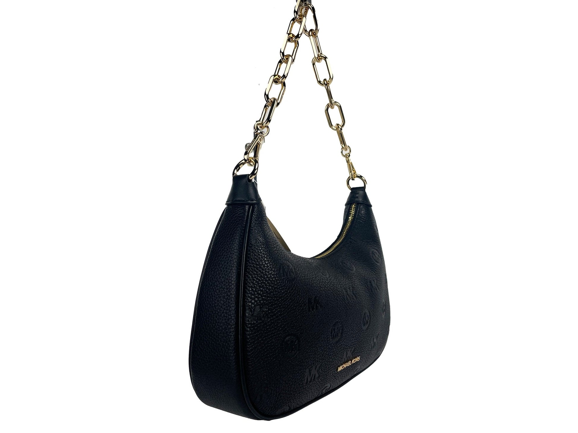 Michael Kors Cora Large Black Pouchette Chain Shoulder Crossbody Bag | Fashionsarah.com