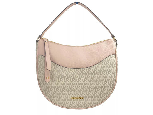 Michael Kors Large Dover Half Moon Crossbody Bag Purse Powder Blush Multi | Fashionsarah.com