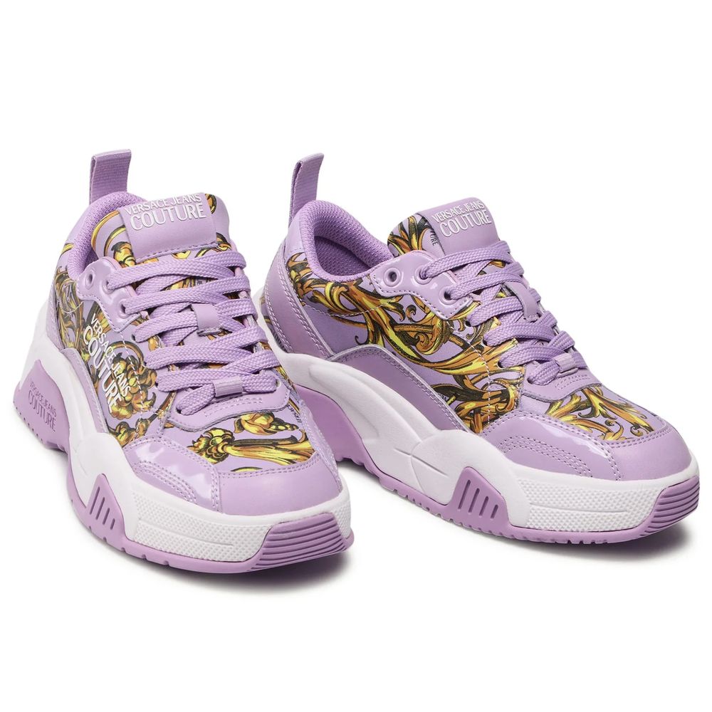 Versace Jeans Purple Leather Sneaker | Fashionsarah.com