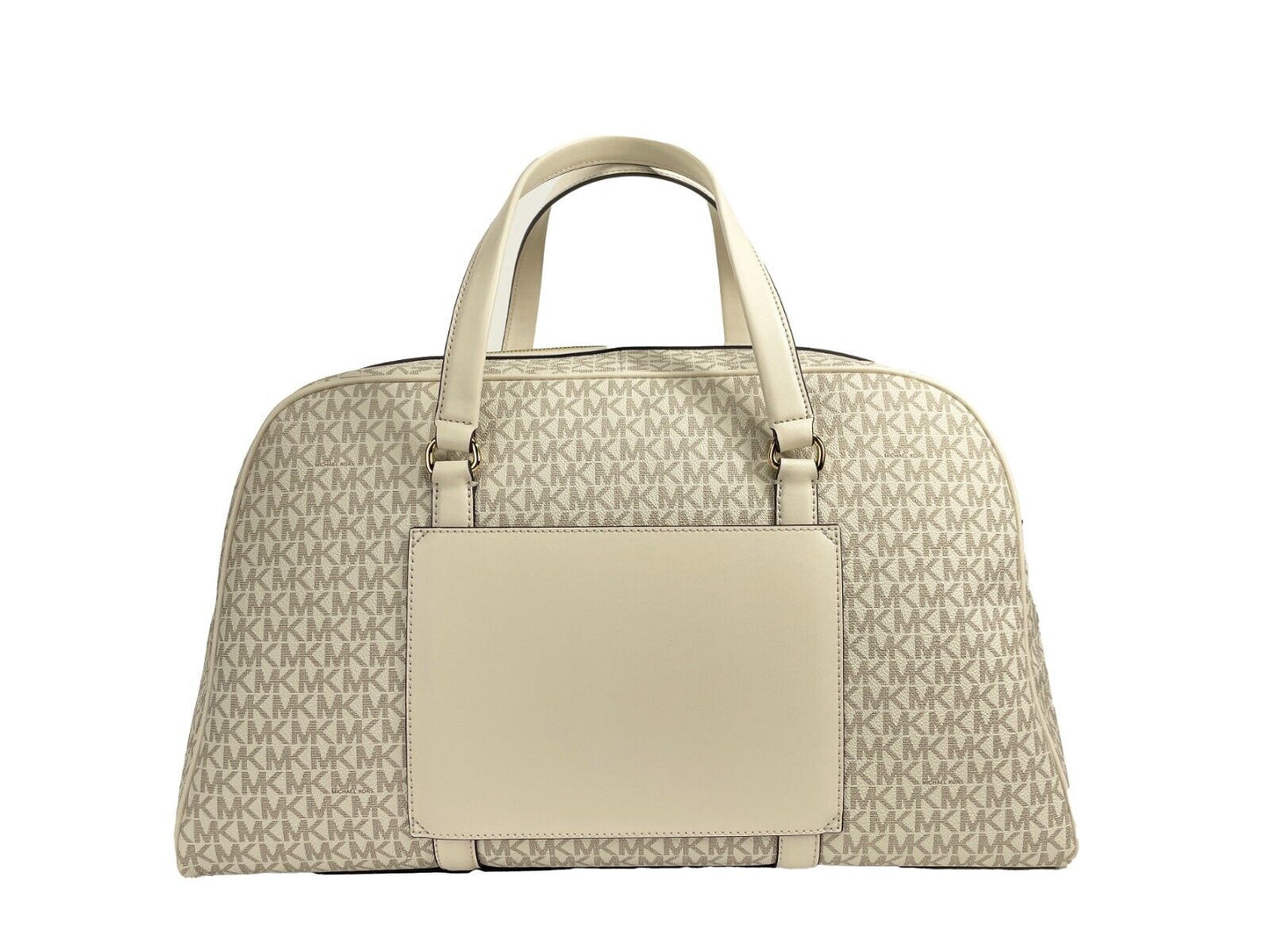 Fashionsarah.com Fashionsarah.com Michael Kors Travel Extra Large Creme PVC Top Zip Weekender Luggage Bag