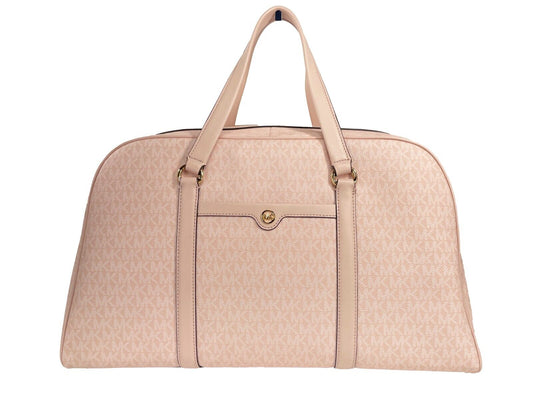 Fashionsarah.com Fashionsarah.com Michael Kors Travel Extra Large Powder Blush PVC Top Zip Weekender Luggage Bag