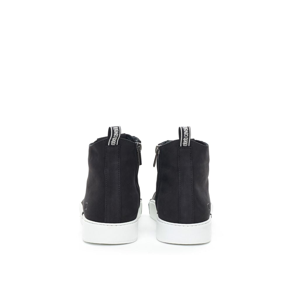 Roberto Cavalli Sleek Black Scamosciata Sneakers | Fashionsarah.com