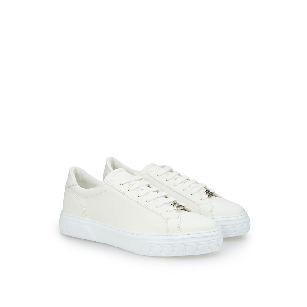 Casadei Italian Leather Chic White Women Sneakers | Fashionsarah.com