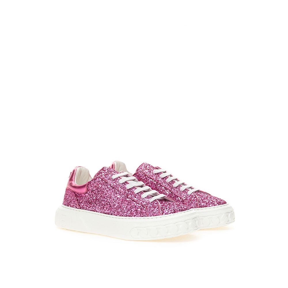 Casadei Chic Fuchsia Leather Women Sneakers | Fashionsarah.com