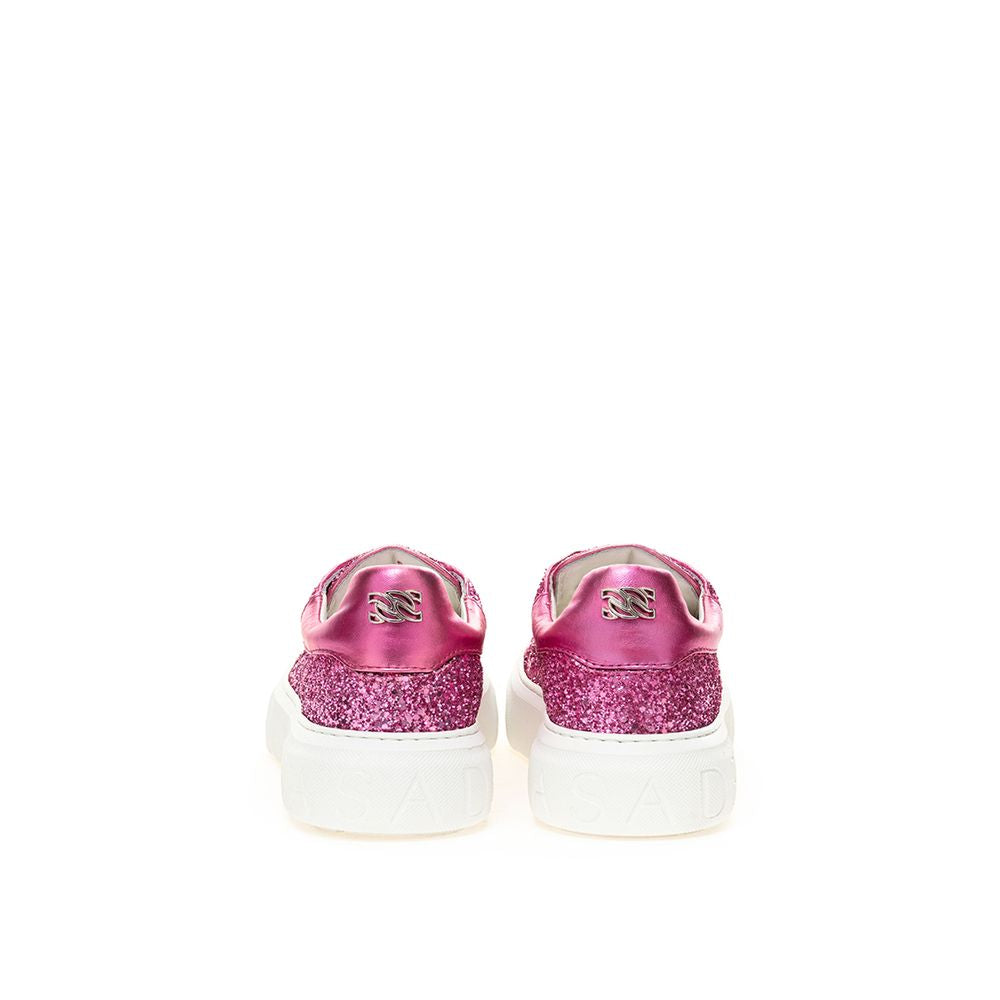 Casadei Chic Fuchsia Leather Women Sneakers | Fashionsarah.com