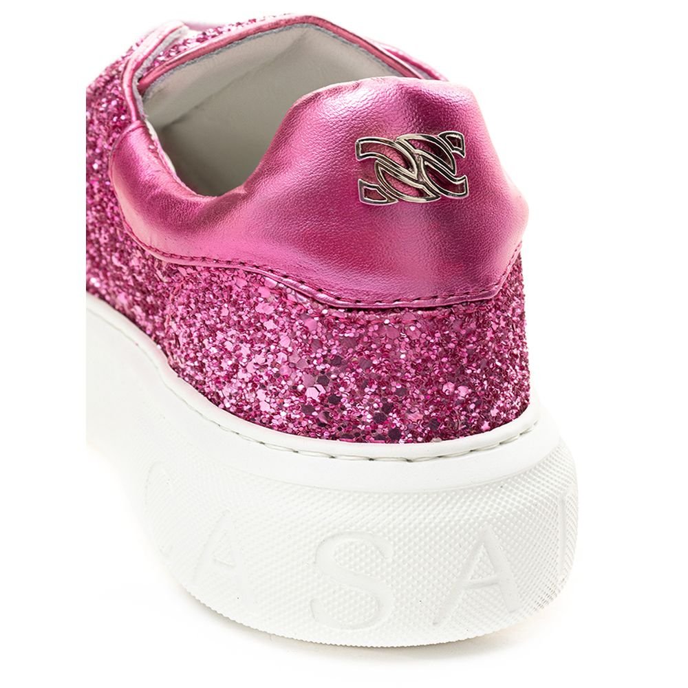 Casadei Chic Fuchsia Leather Women Sneakers | Fashionsarah.com