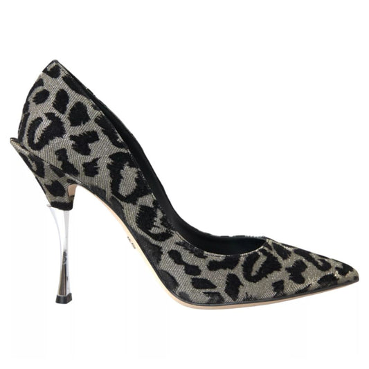 Fashionsarah.com Fashionsarah.com Dolce & Gabbana Gray Leather Di Calfskin Pump