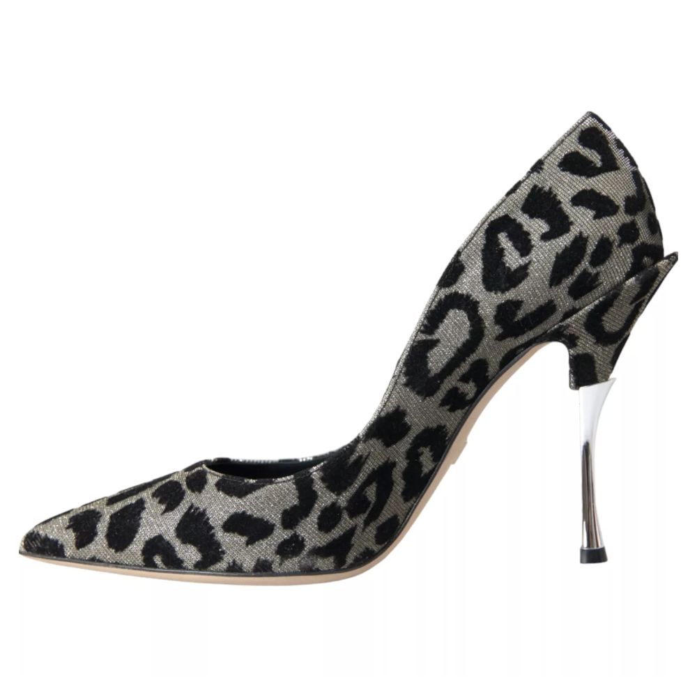 Fashionsarah.com Fashionsarah.com Dolce & Gabbana Gray Leather Di Calfskin Pump