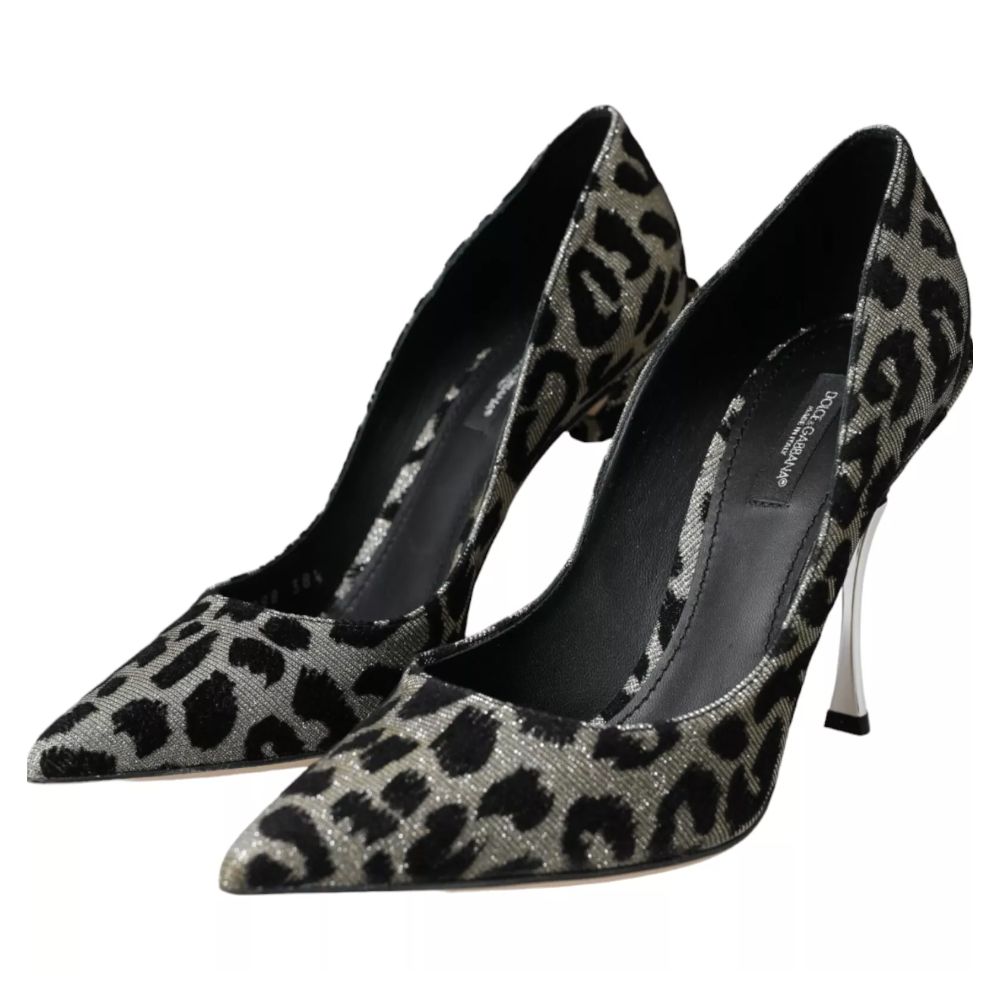 Fashionsarah.com Fashionsarah.com Dolce & Gabbana Gray Leather Di Calfskin Pump