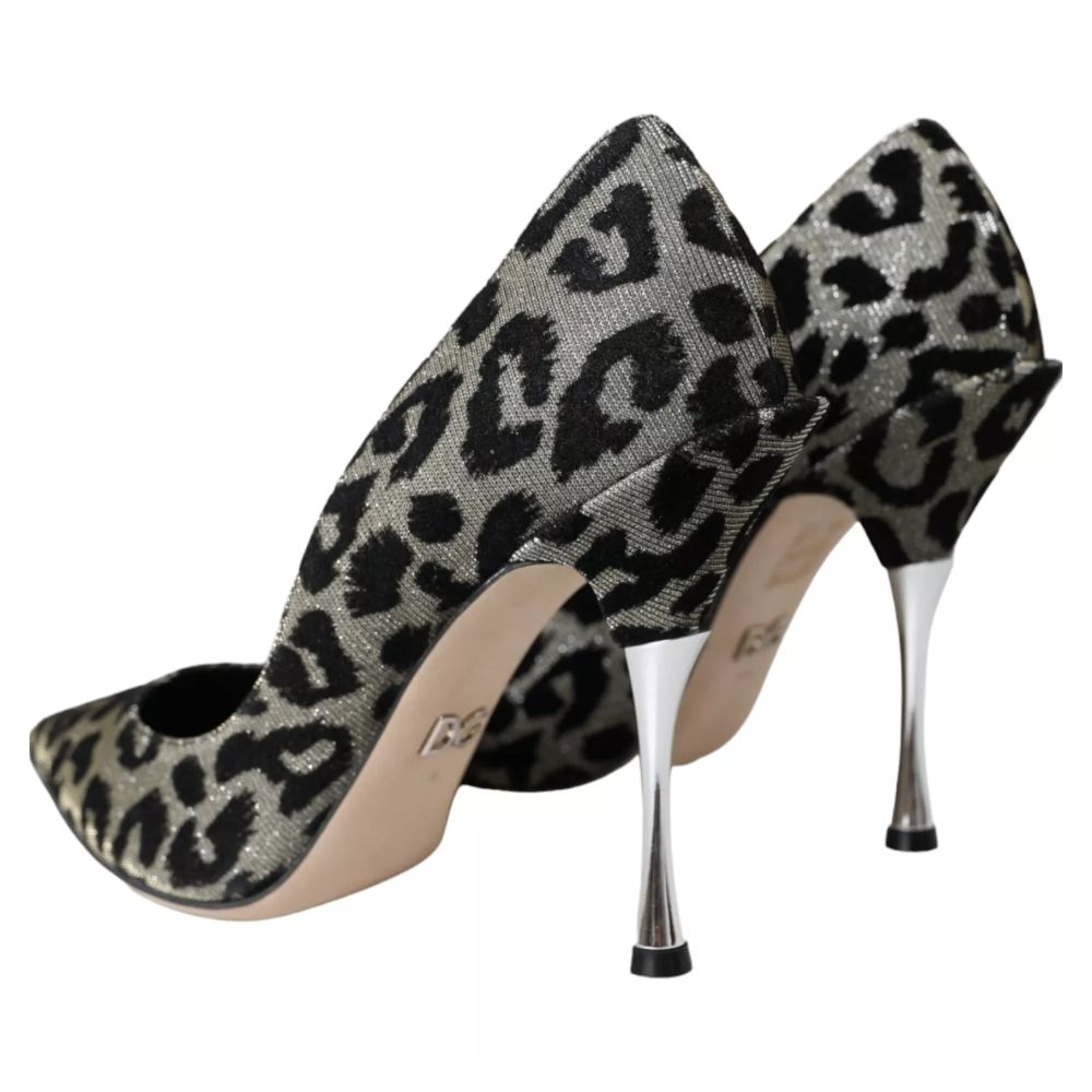 Fashionsarah.com Fashionsarah.com Dolce & Gabbana Gray Leather Di Calfskin Pump