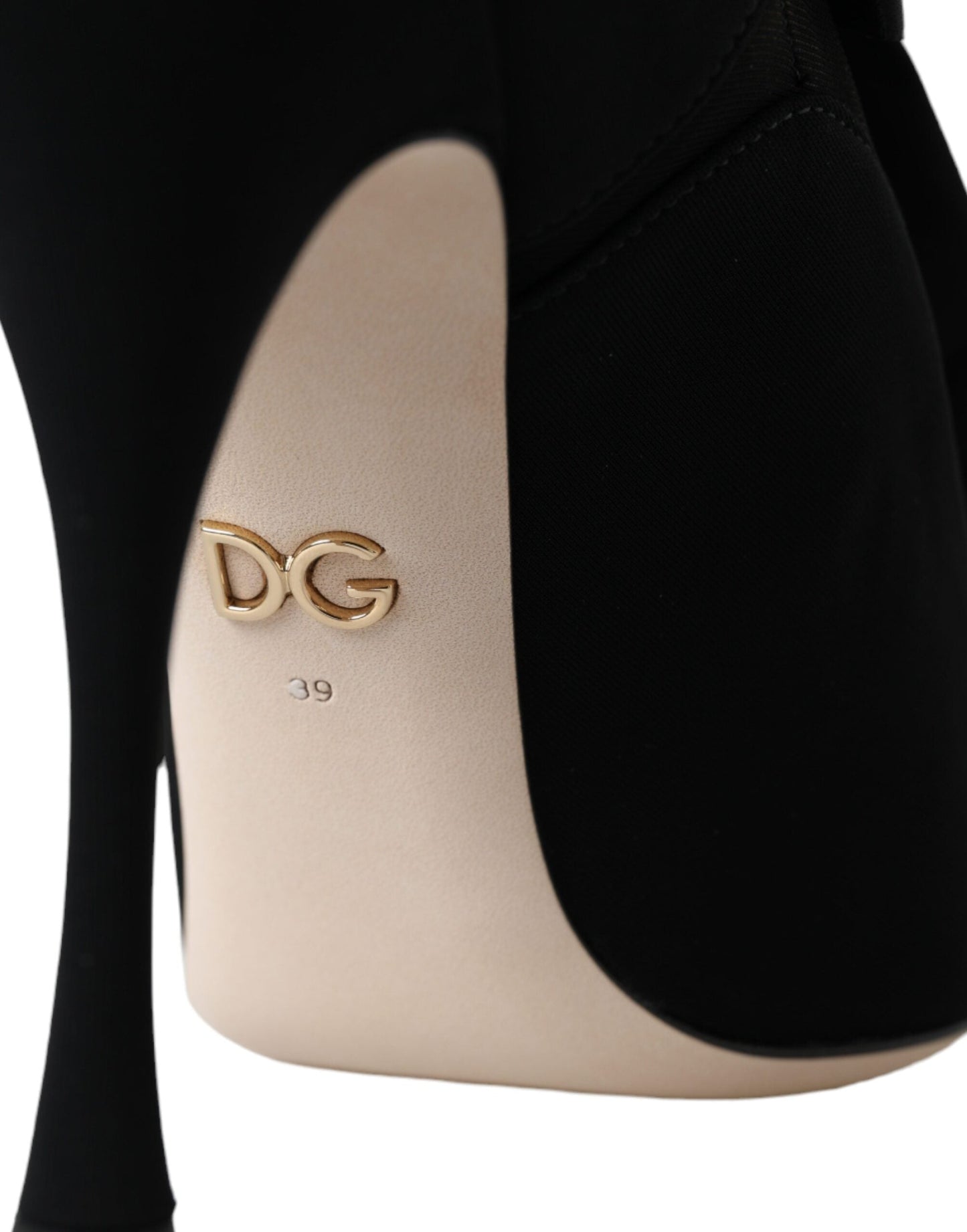 Fashionsarah.com Fashionsarah.com Dolce & Gabbana Black Stiletto Heels Mid Calf Boots Shoes