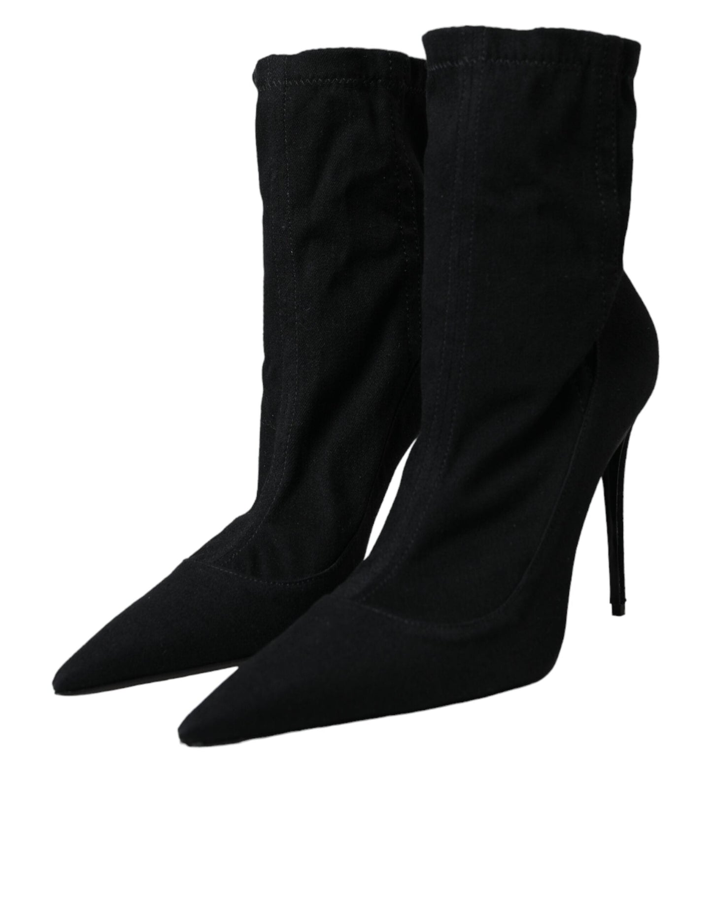 Fashionsarah.com Fashionsarah.com Dolce & Gabbana Black Stiletto Heels Denim Ankle Boots Shoes