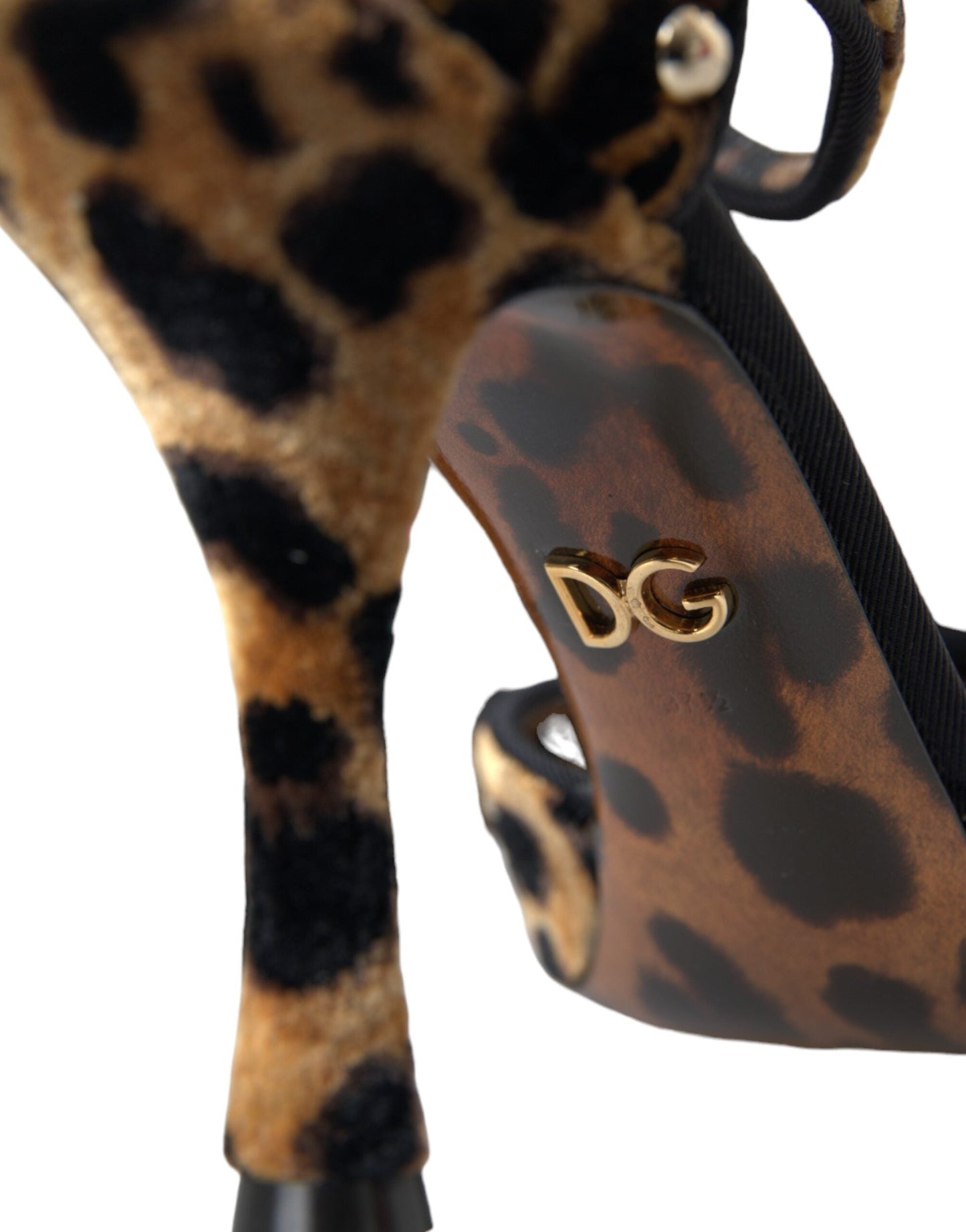 Dolce & Gabbana Brown Leopard Floral Crystal Mary Janes Pumps Shoes | Fashionsarah.com