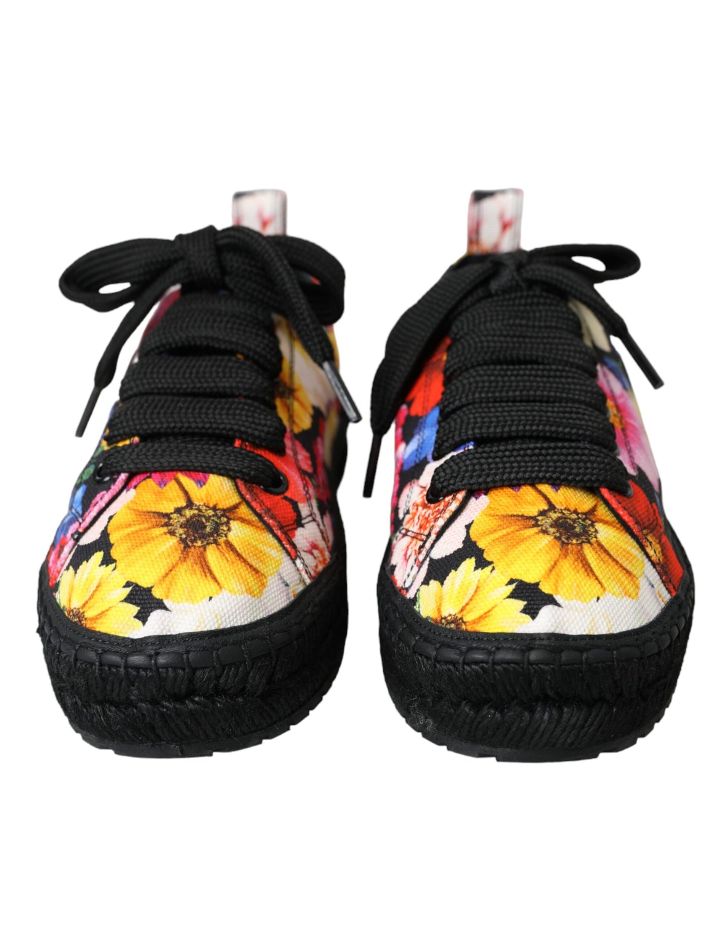 Fashionsarah.com Fashionsarah.com Dolce & Gabbana Multicolor Canvas Floral Espadrilles Sneakers Shoes