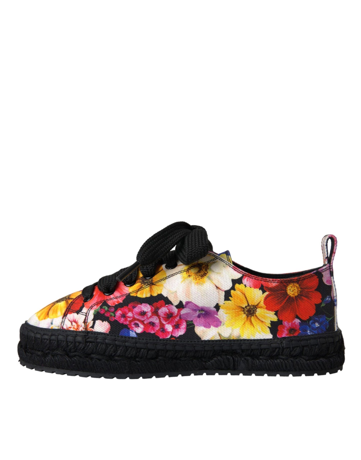 Fashionsarah.com Fashionsarah.com Dolce & Gabbana Multicolor Canvas Floral Espadrilles Sneakers Shoes