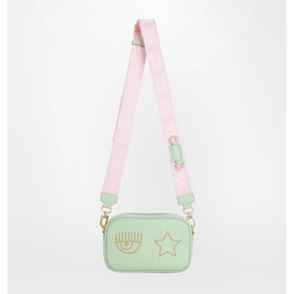 Chiara Ferragni Green Fabric Crossbody Bag | Fashionsarah.com