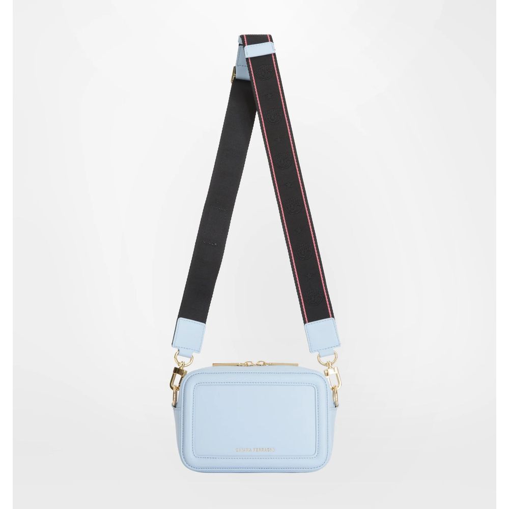 Chiara Ferragni Light Blue Fabric Crossbody Bag | Fashionsarah.com