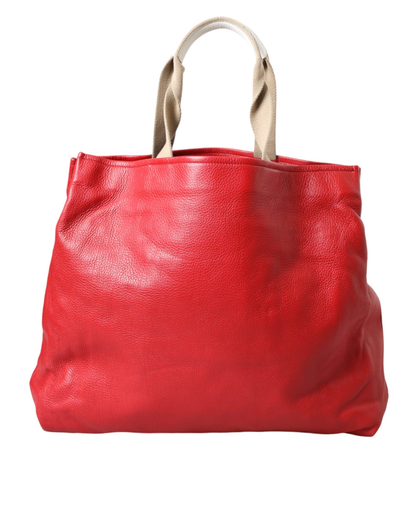 Dolce & Gabbana Red Leather #DGFamily Patch Shopping Tote Bag | Fashionsarah.com