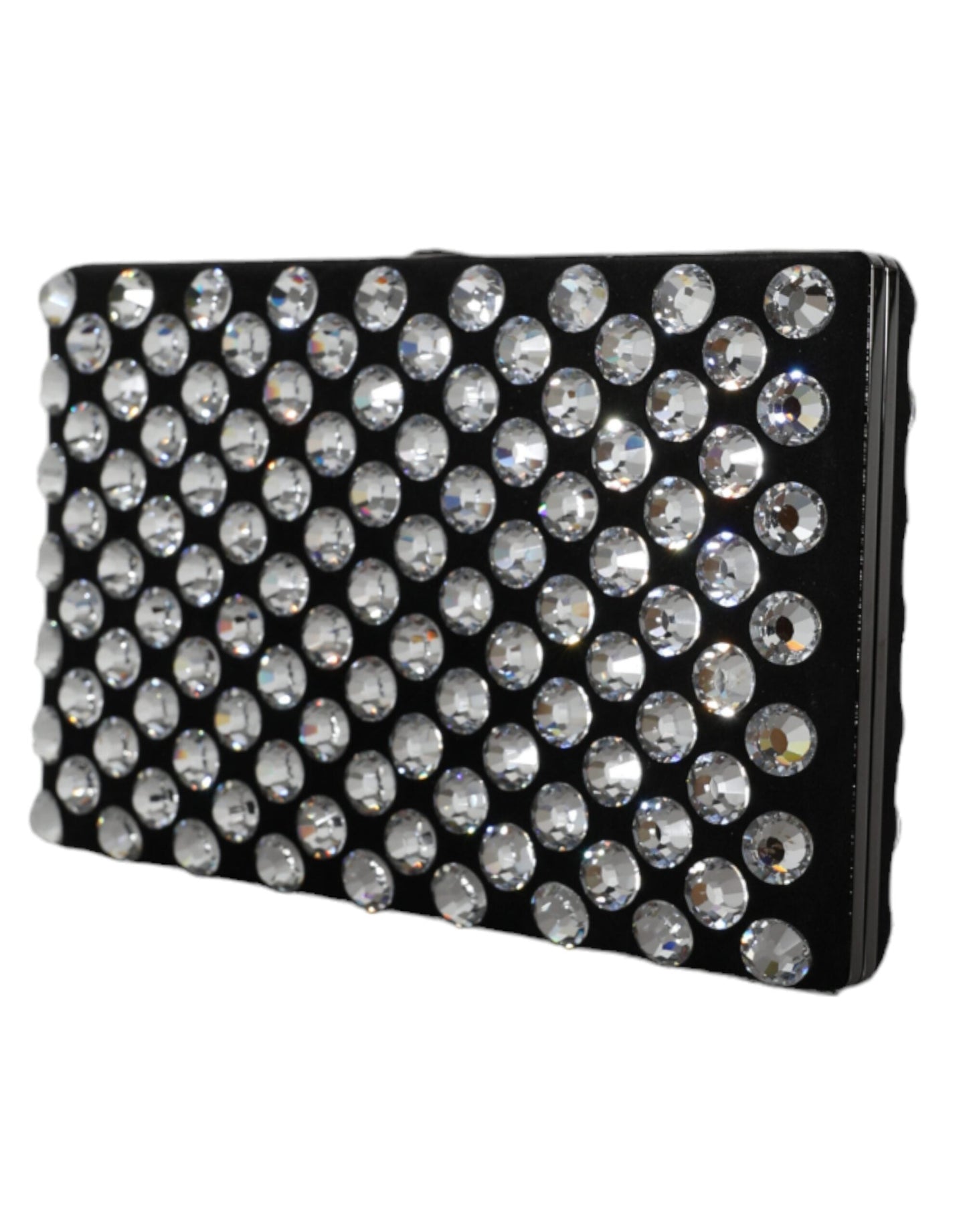 Dolce & Gabbana Black Velvet Crystal Clutch Evening Party Purse Bag | Fashionsarah.com