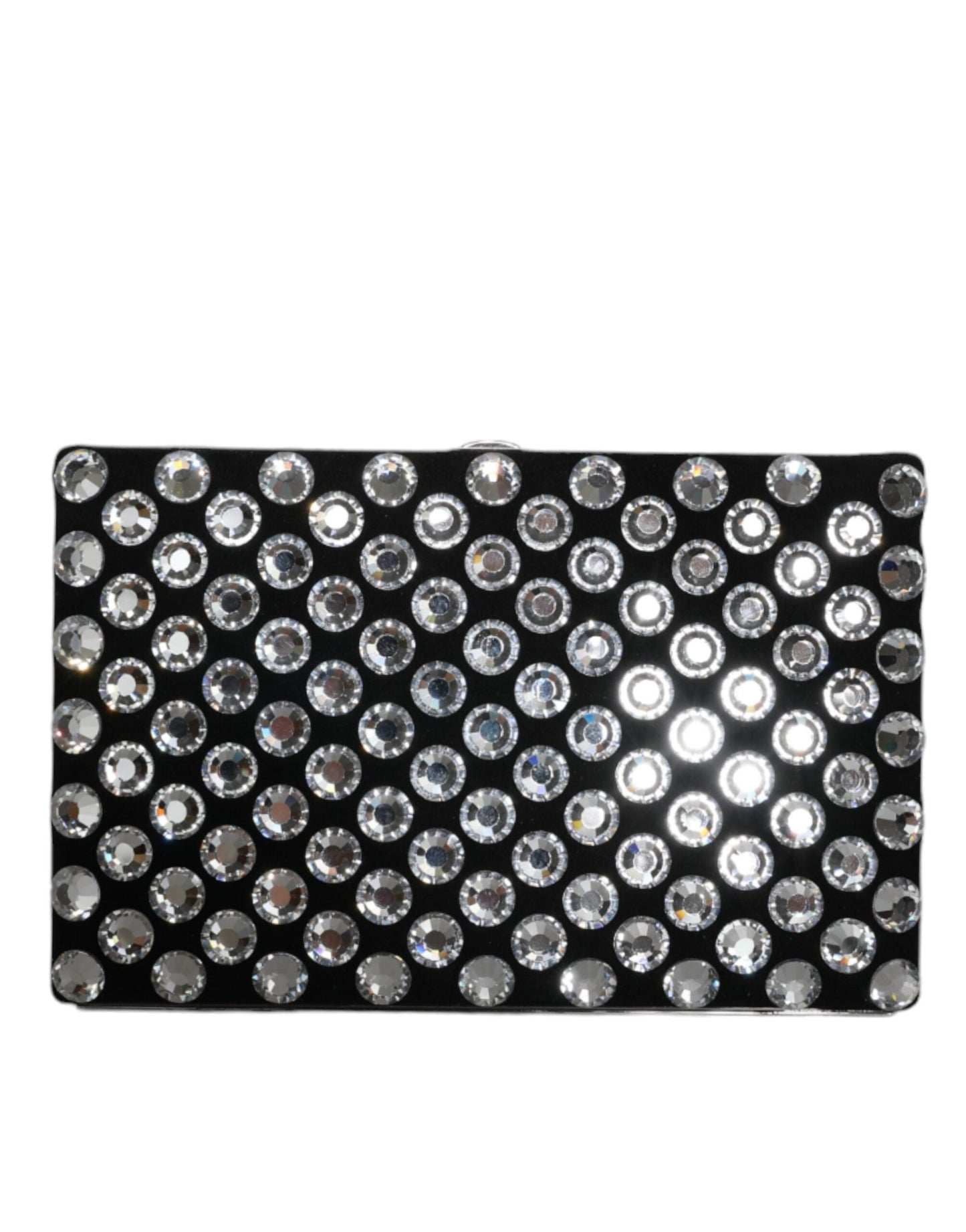 Fashionsarah.com Fashionsarah.com Dolce & Gabbana Black Velvet Crystal Clutch Evening Party Purse Bag