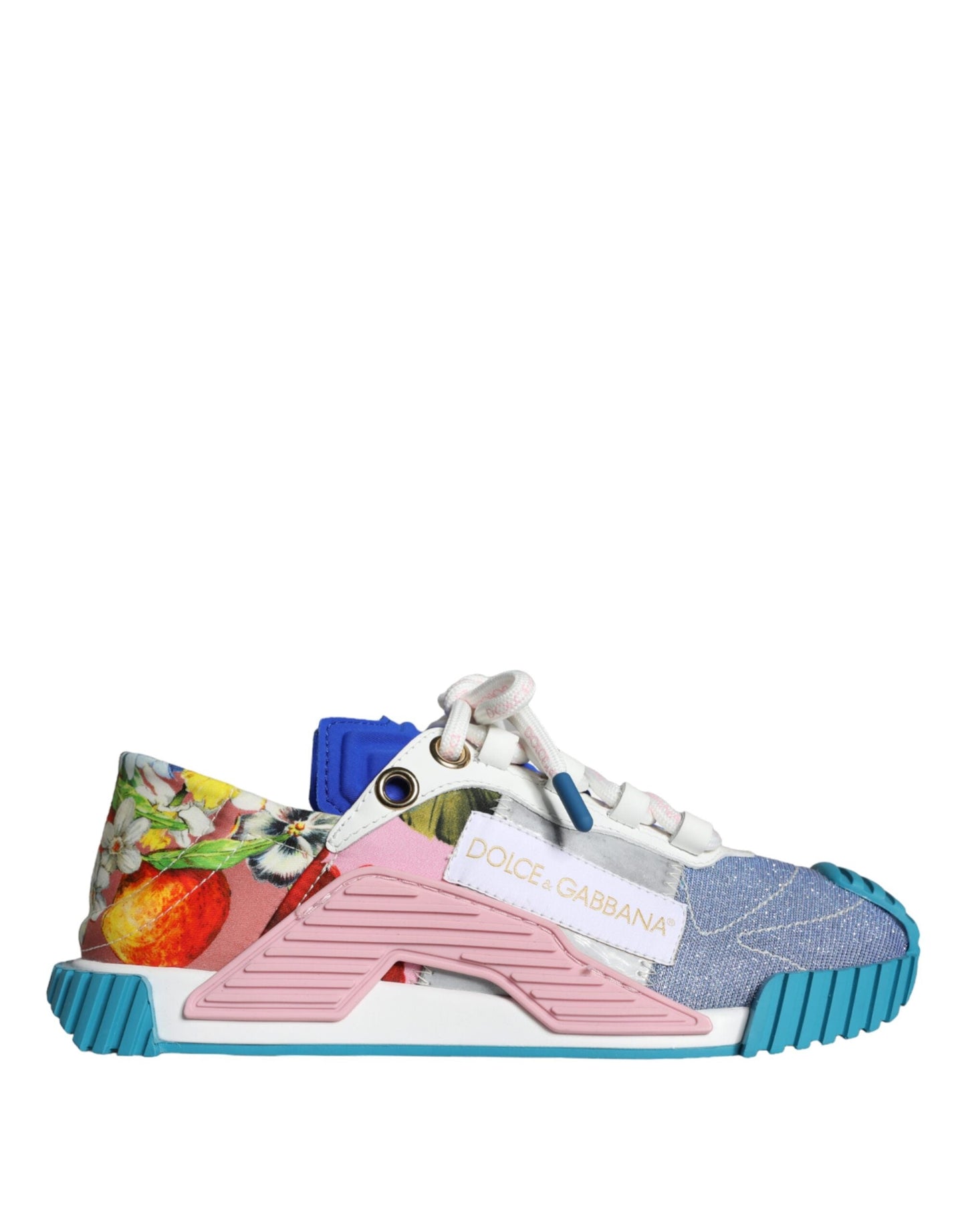 Fashionsarah.com Fashionsarah.com Dolce & Gabbana Multicolor Patchwork NS1 Low Top Sneaker Shoes