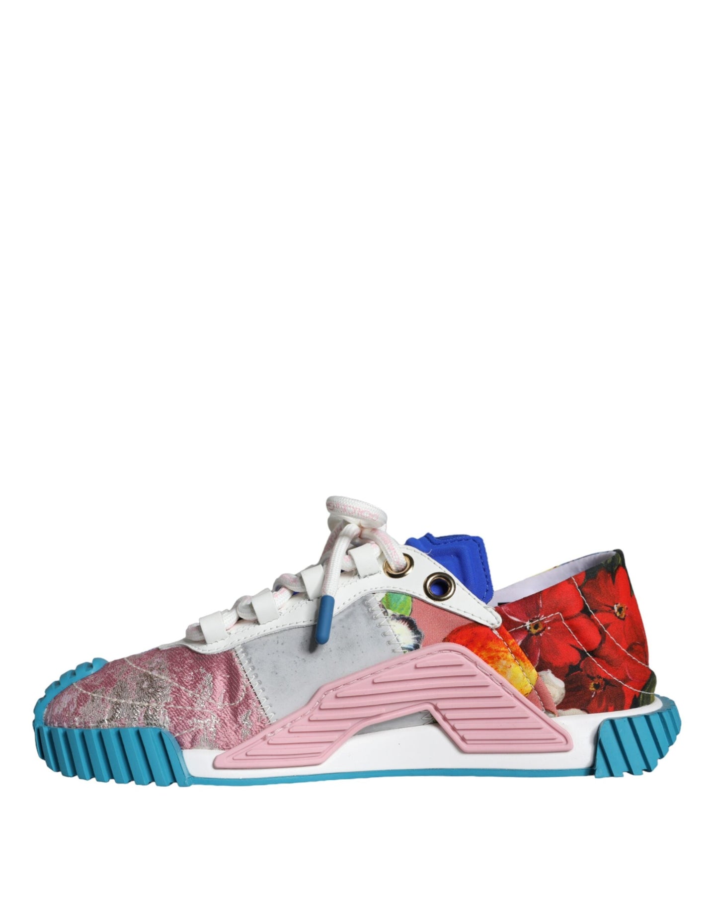 Fashionsarah.com Fashionsarah.com Dolce & Gabbana Multicolor Patchwork NS1 Low Top Sneaker Shoes