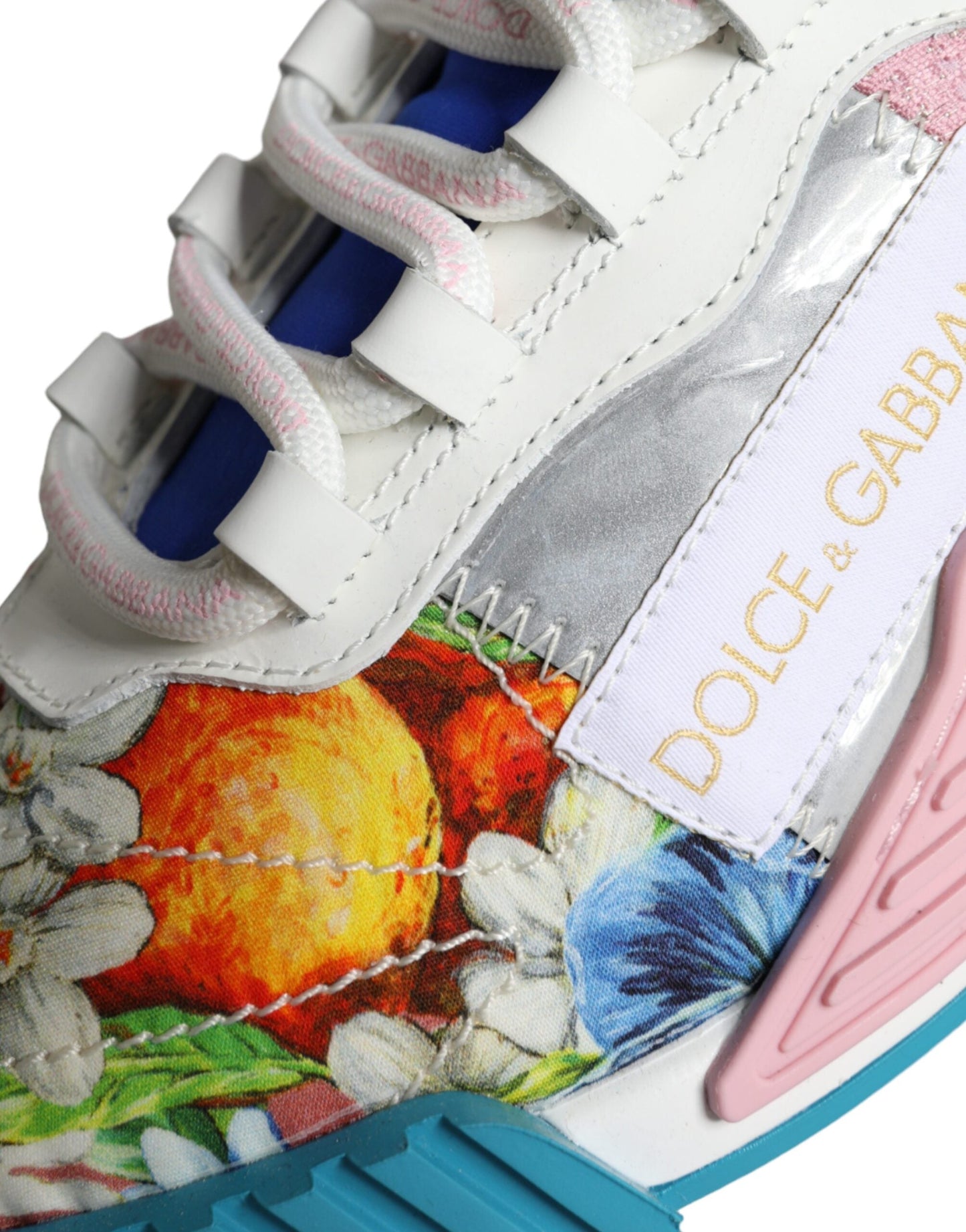 Fashionsarah.com Fashionsarah.com Dolce & Gabbana Multicolor Patchwork NS1 Low Top Sneaker Shoes