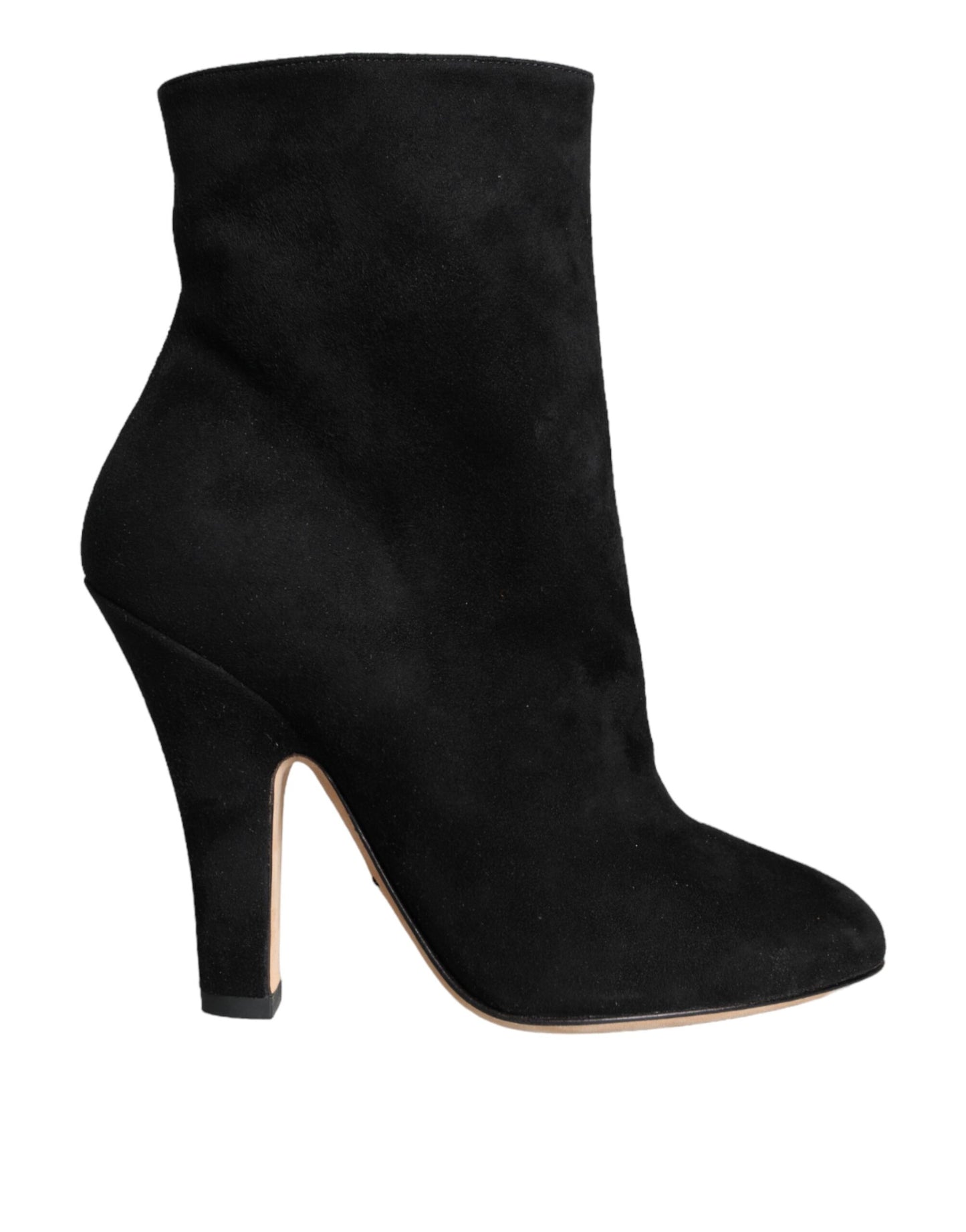 Fashionsarah.com Fashionsarah.com Dolce & Gabbana Black Suede Leather Mid Calf Boots Shoes