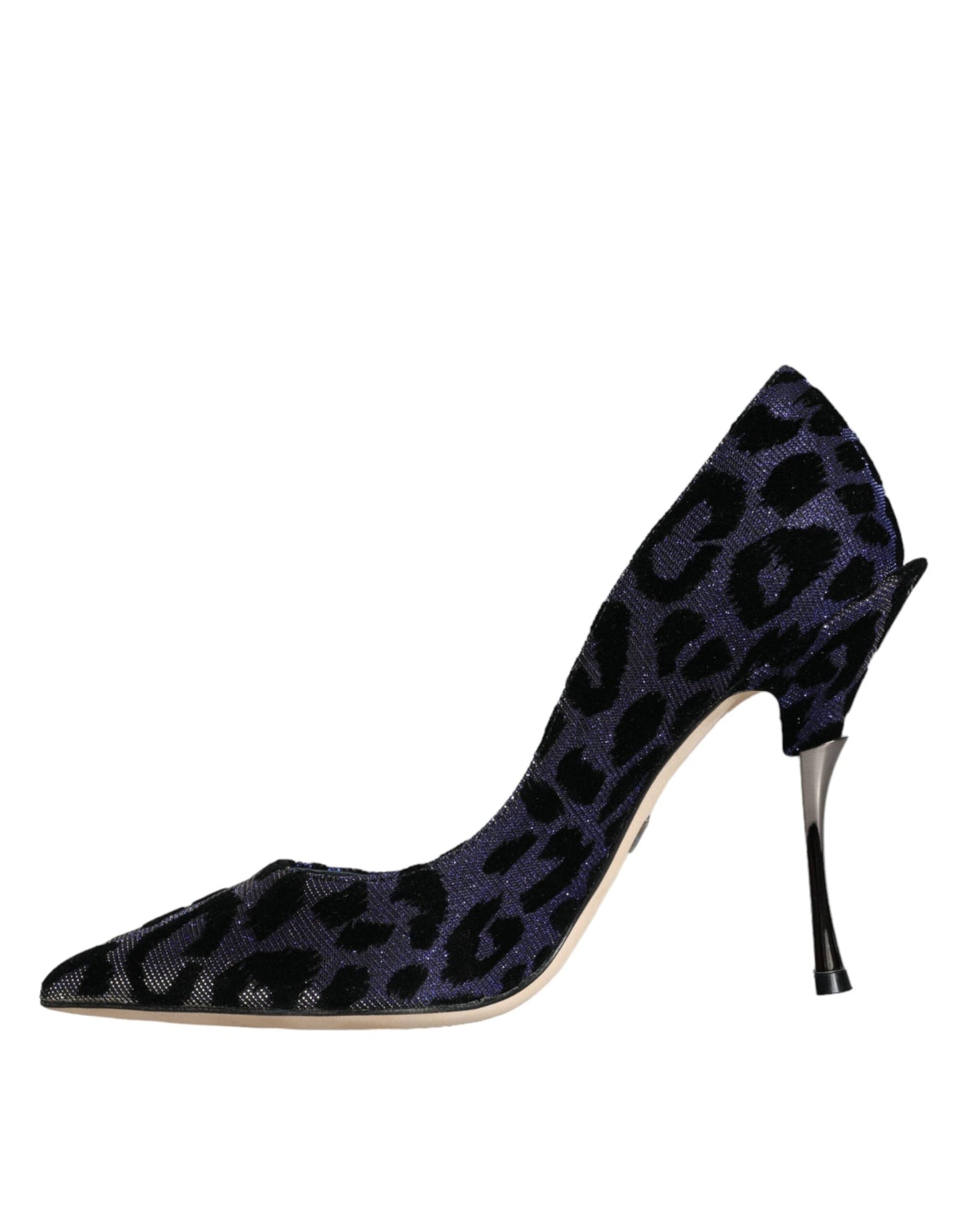 Fashionsarah.com Fashionsarah.com Dolce & Gabbana Dark Blue Leopard Lurex Heels Pumps Shoes