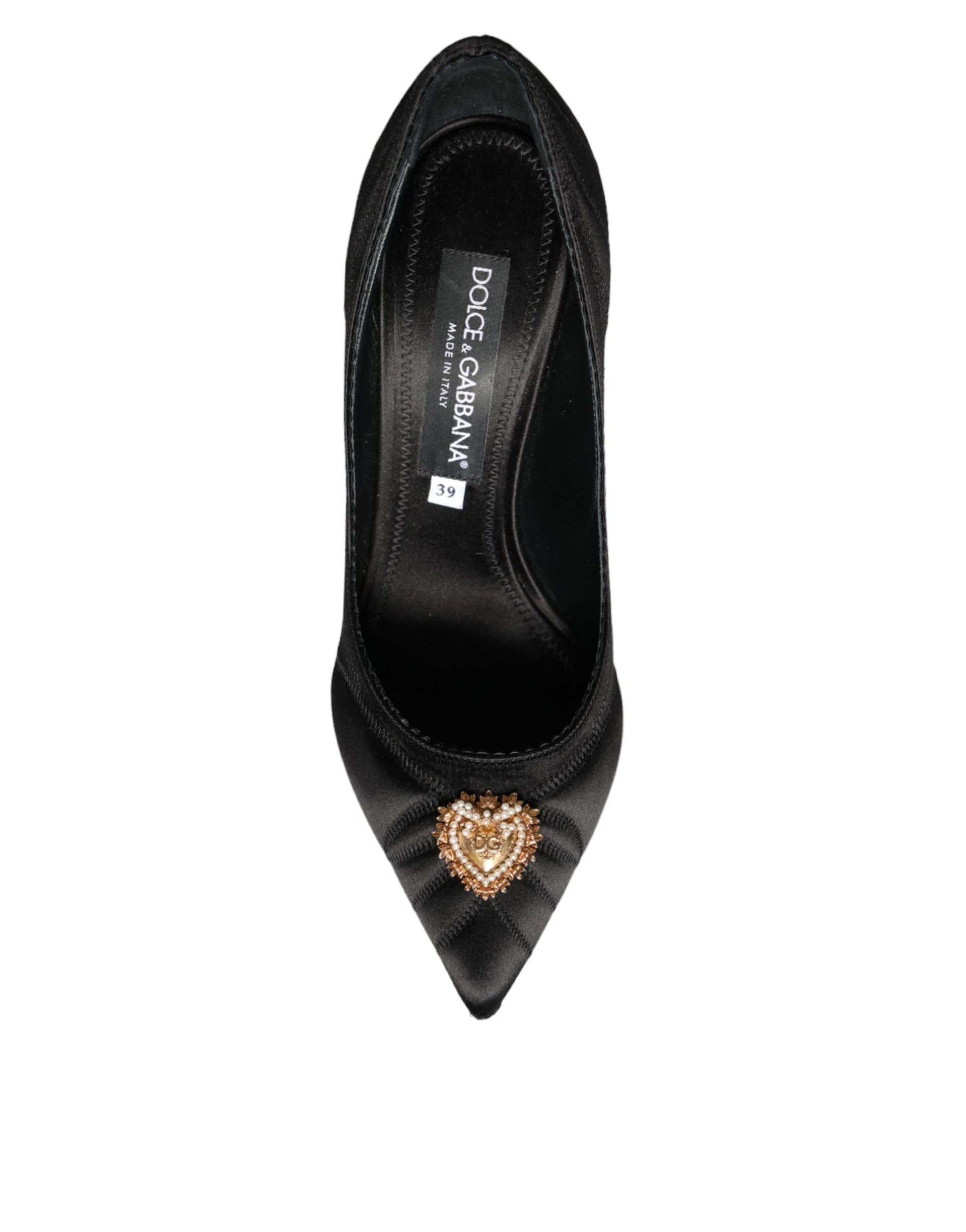 Fashionsarah.com Fashionsarah.com Dolce & Gabbana Black Heart DEVOTION Heels Pumps Shoes