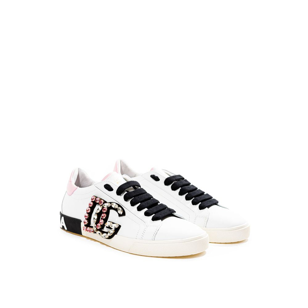 Dolce & Gabbana White Leather Sneaker | Fashionsarah.com